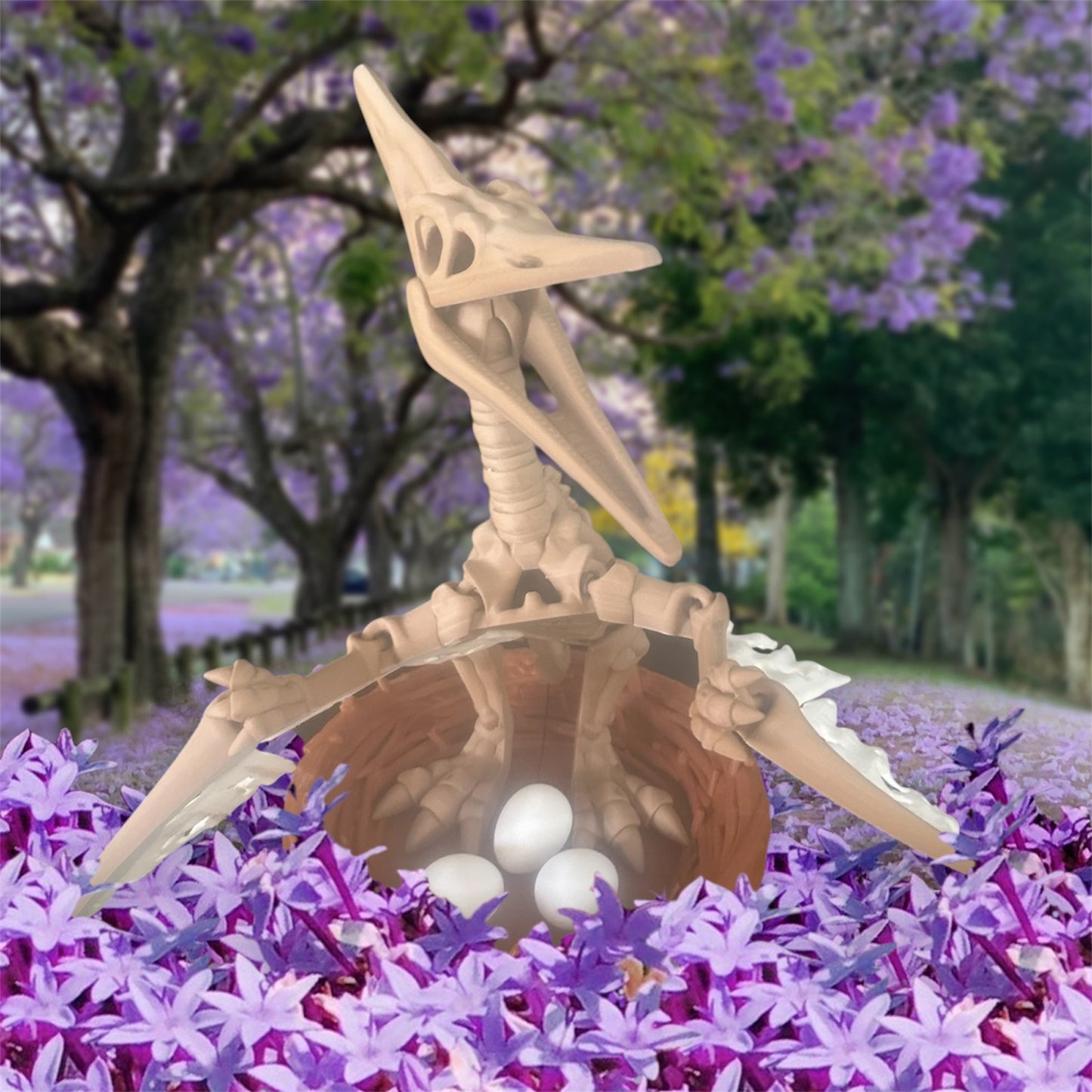 Articulated Pteranodon W/ Nest and eggs