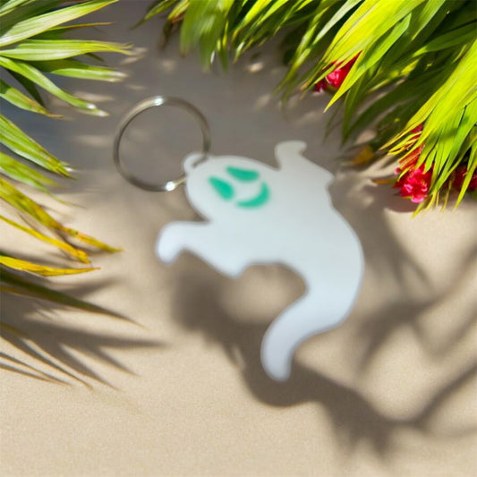 Ghost Keychain Flat