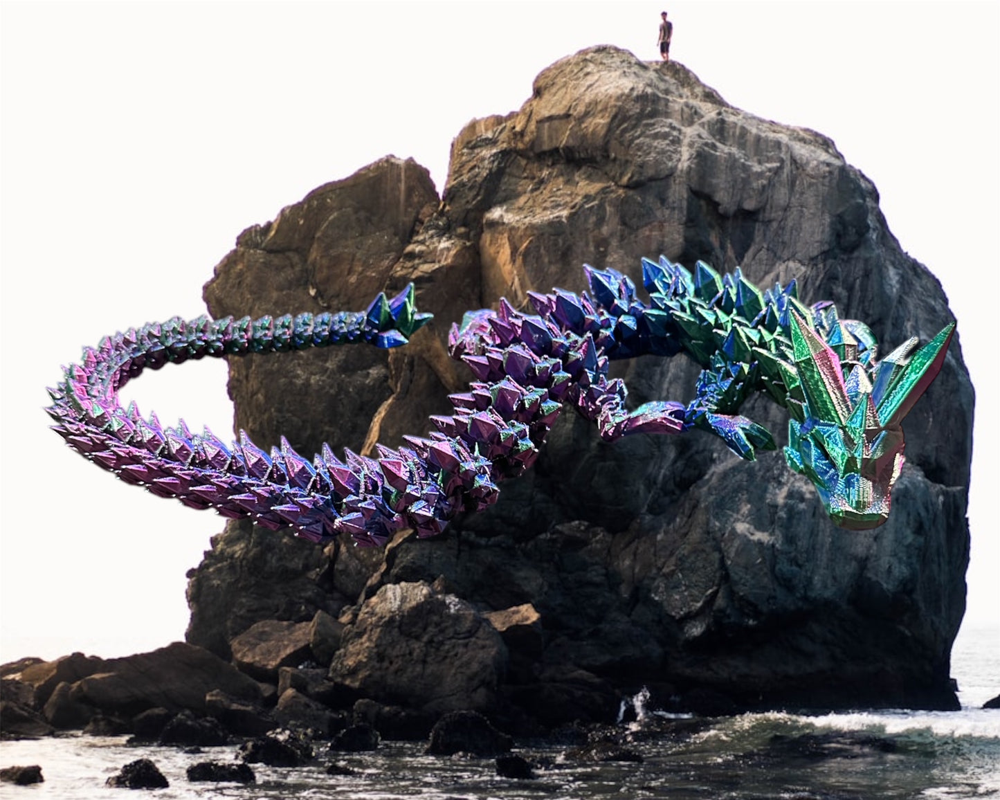 Articulated Crystal Dragon 24" long